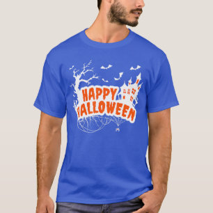 Camiseta Castelo Assustador de Halloween Legal Aranha Morce