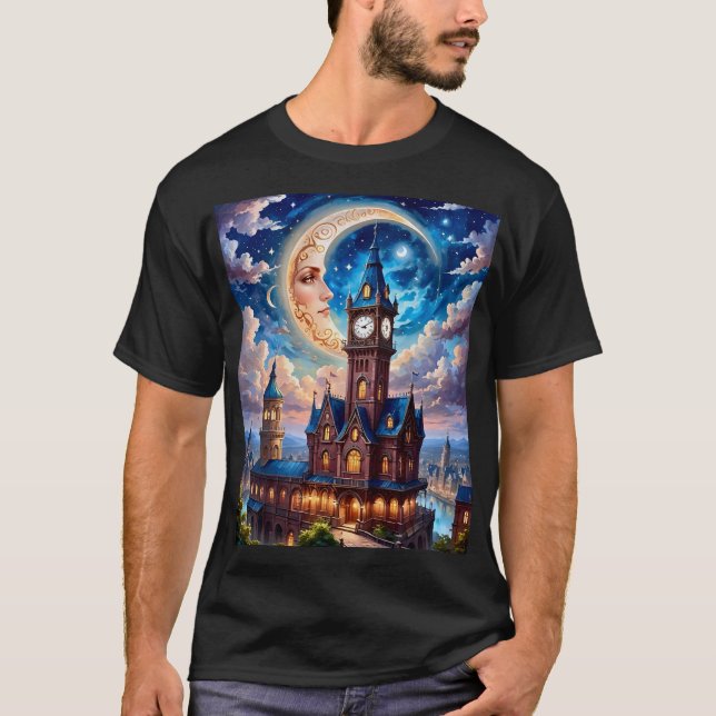 Camiseta Castelo Celestial e Moon Face Tee (Frente)
