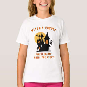 Camiseta Castelo da Bruxa de Halloween - Onde Regras Mágica
