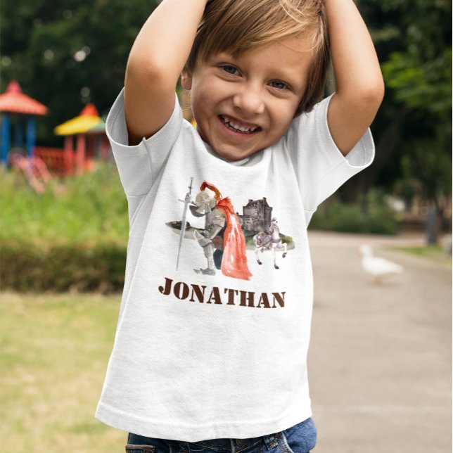 Camiseta Castelo de Cavaleiro em Armadura Personalizado Med (Criador carregado)