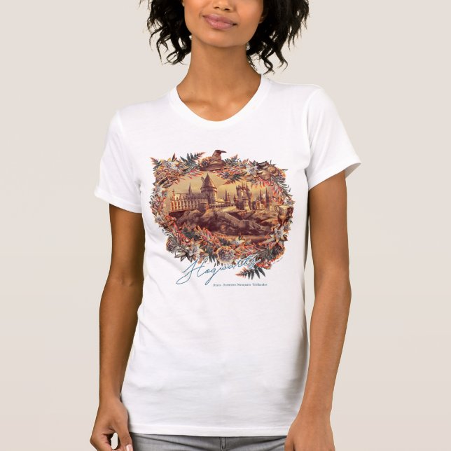 Camiseta CASTELO DE HOGWARTS™ Gráfico Floral (Frente)
