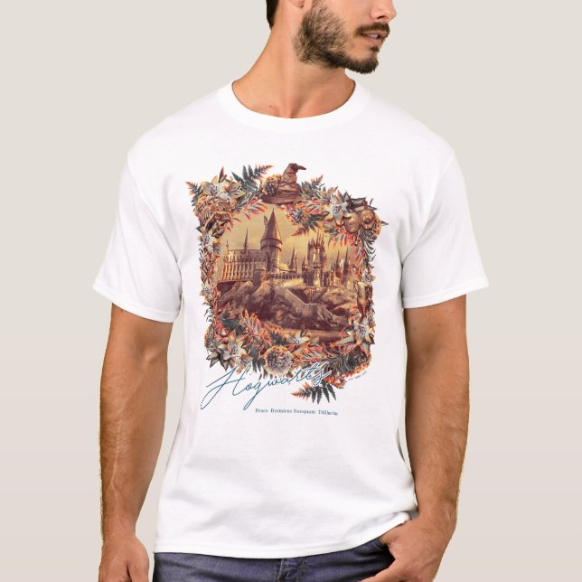 Camiseta CASTELO DE HOGWARTS™ Gráfico Floral (Frente)