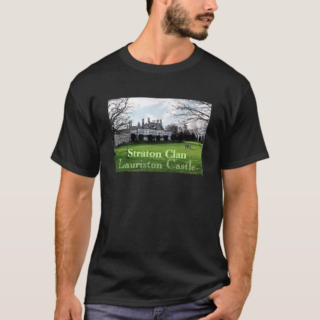 Camiseta Castelo de Lauriston, na Escócia - Clã Straton (Frente)