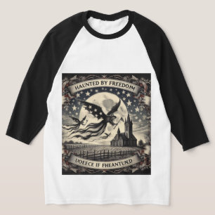 Camiseta Castelo de Liberdade Assombrada: Esqueleto Voador 