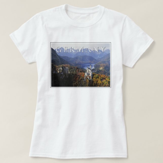 Camiseta Castelo de Neuschwanstein | Alemanha, Baviera (Frente do Design)