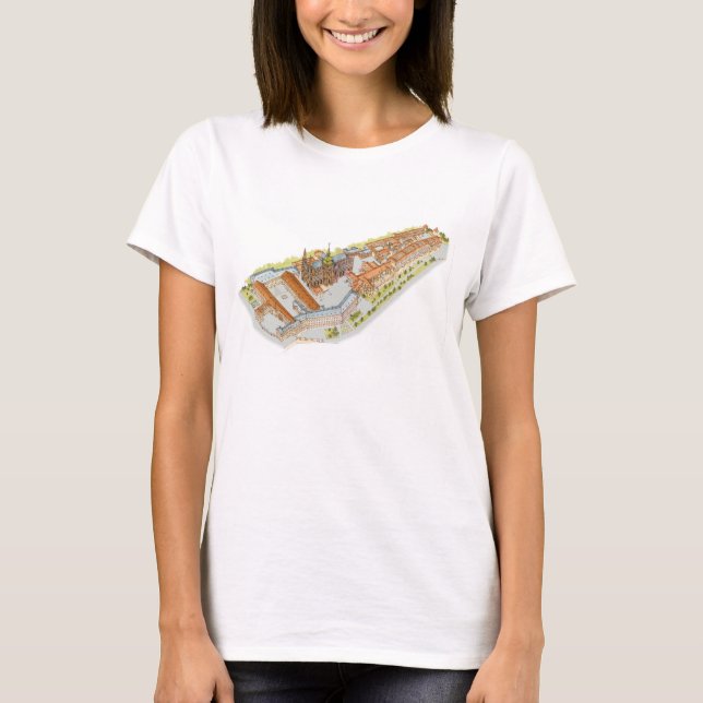 Camiseta Castelo de Praga. República checa de Praga (Frente)
