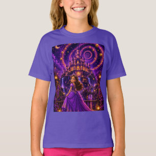 Camiseta Castelo de Princesa Fantasia Roxa   Cosmo Mágico