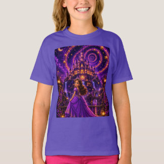 Camiseta Castelo de Princesa Fantasia Roxa | Cosmo Mágico