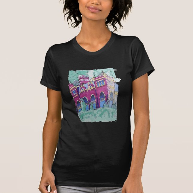 Camiseta Castelo de Púrpura Colorida em Budapeste (Frente)