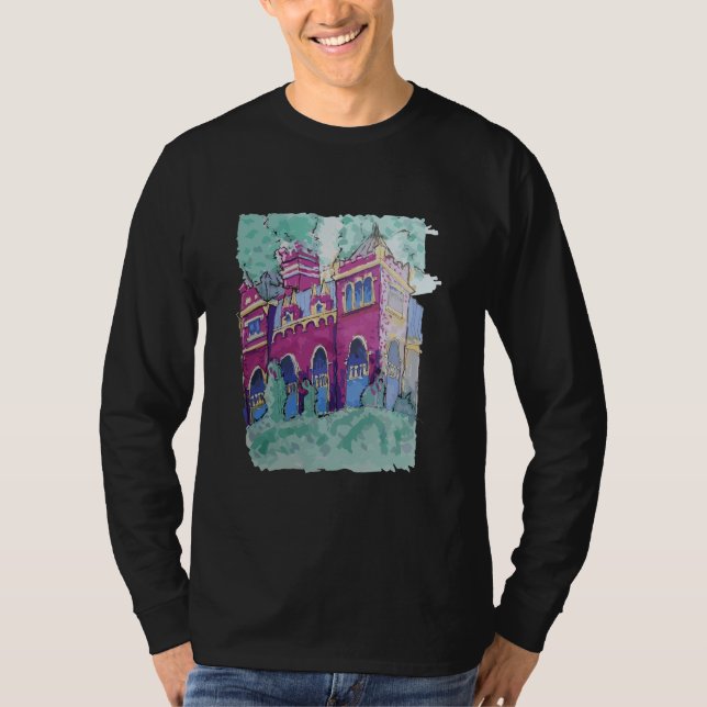 Camiseta Castelo de Púrpura Colorida em Budapeste (Frente)