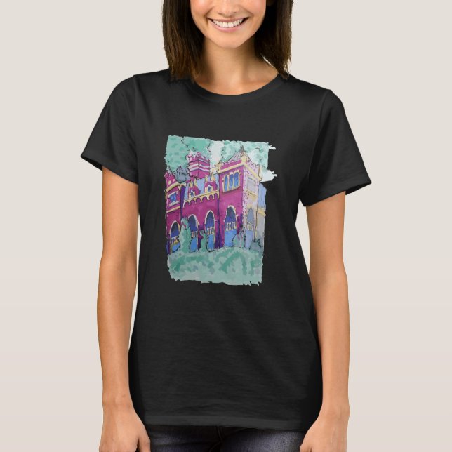 Camiseta Castelo de Púrpura Colorida em Budapeste (Frente)