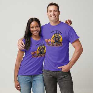 Camiseta Castelo Feliz Halloween Haunted