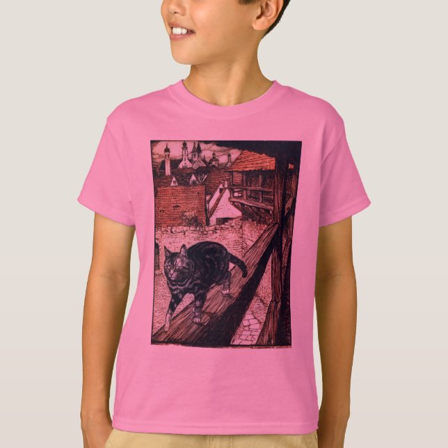 Camiseta Castelo Gato Rackham Ilustração (Frente)