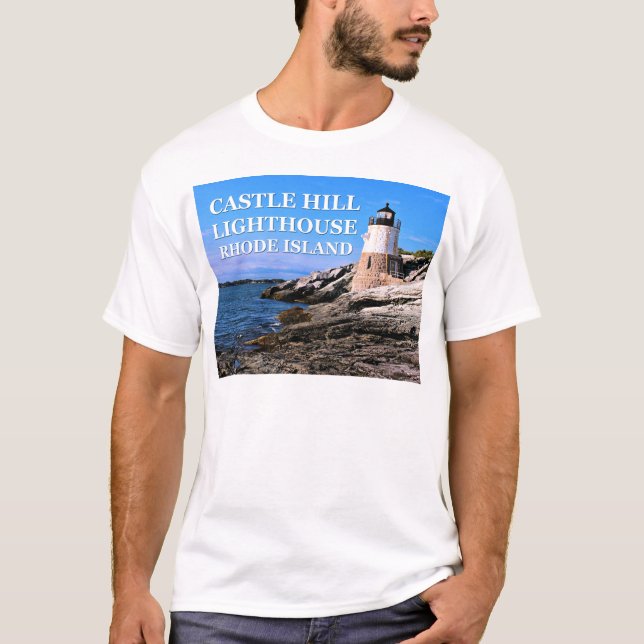 Camiseta Castelo Hill Lighthouse, Rhode Island (Frente)