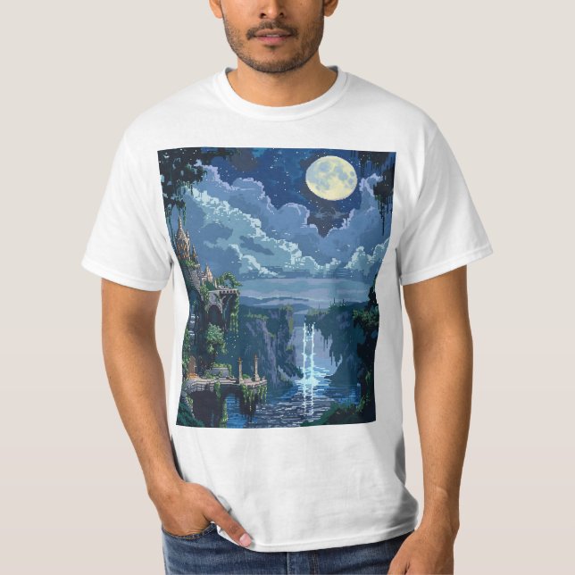 Camiseta Castelo Moonlit de 8 Bits (Frente)