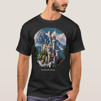 Camiseta Castelo Neuschwanstein, Texto Personalizado Retroa
