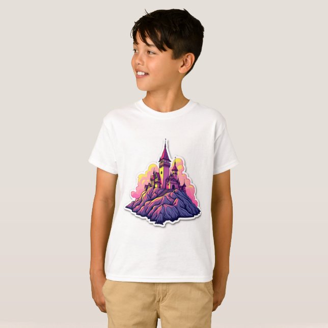 Camiseta Castelo no topo da montanha (Frente Completa)