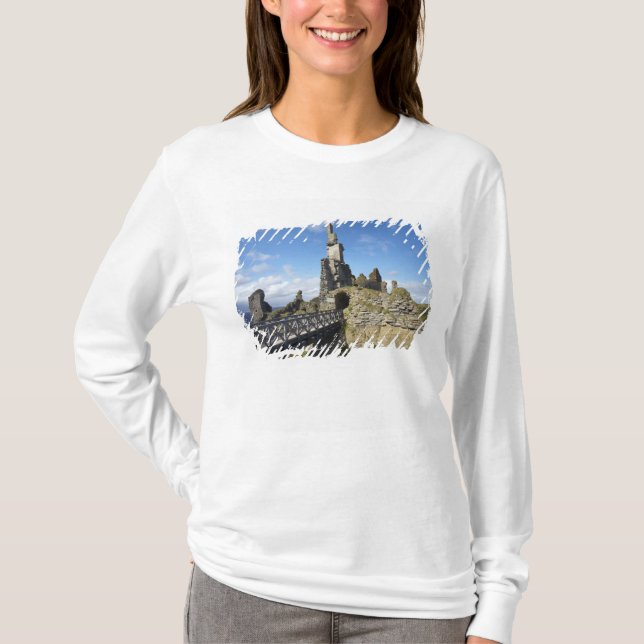 Camiseta Castelo Sinclair Girnigoe, Wick, Caithness, (Frente)