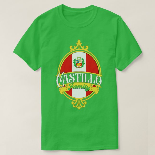 Camiseta Castillo Family Peru Flag (Frente do Design)