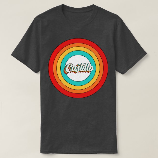 Camiseta Castillo Name Shirt Vintage Castillo Circle (Frente do Design)