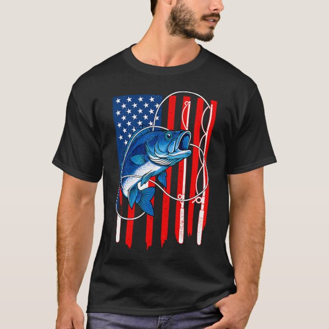 Camiseta Casting para a Liberdade: Sticker de Pesca Cênica  (Frente)