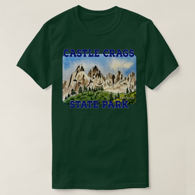 Camiseta Castle Crags State Park Califórnia (Frente do Design)