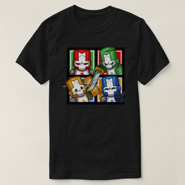 Camiseta Castle Crashers de T-Shirt Essencial Quatro Quadra (Frente do Design)