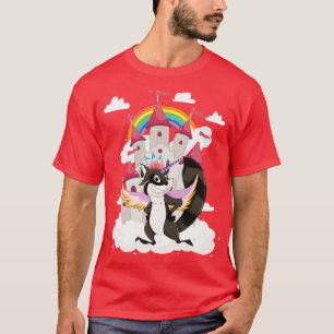 Camiseta Castle Fantasy Unicorn Forest Animal Rainbow Racco