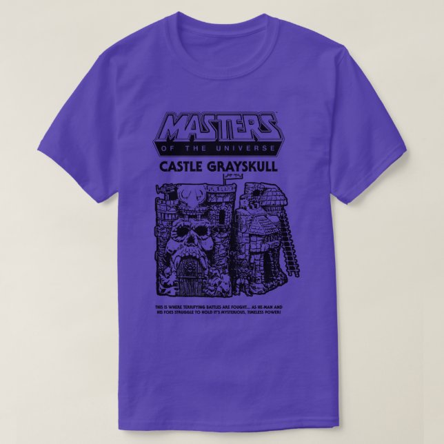 Camiseta Castle Grayskull Toy Trabalho de arte Light (Frente do Design)