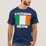 Camiseta Castlebar, Irlanda, com pavilhão irlandês<br><div class="desc">Castlebar,  Irlanda,  com pavilhão irlandês</div>