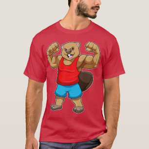 Camiseta Castor como Criador de Portos com braços grandes
