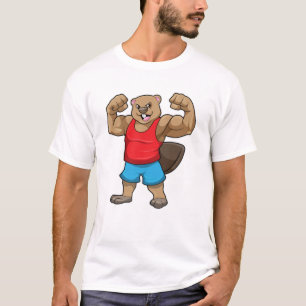 Camiseta Castor como Criador de Portos com braços grandes