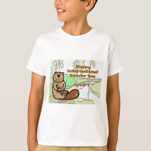 Camiseta Castor dia o 7 de abril internacional (Frente)