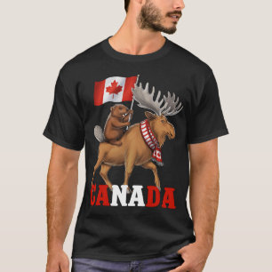 Camiseta Castor e Alce Canadenses