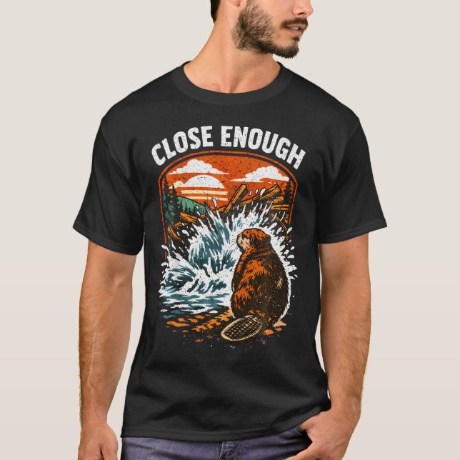 Camiseta Castor Engraçado Sarcástico Sr. Conserta Tudo Pai  (Frente)
