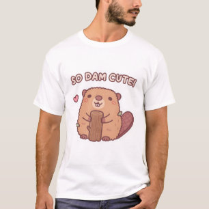 Camiseta Castor Fofo Tão Danado de Fofo Trocadilho Engraçad