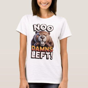 Camiseta Castor Sarcástico Sem Chateação Engraçado Animal