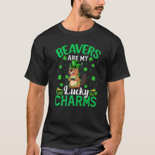 Camiseta Castores Engraçados São Meus Amuletos da Sorte Cas