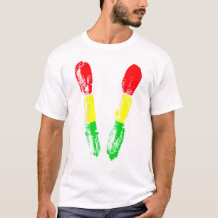 Camiseta Casual Reggae Drum Sticks Reggaeton Jamaica Music