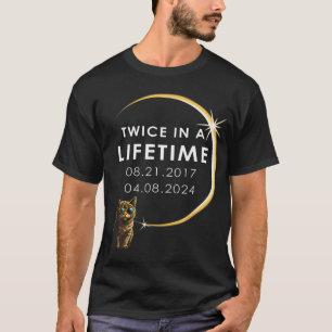 Camiseta Cat 2024 Eclipse Solar Total Duas Vezes Em Vida