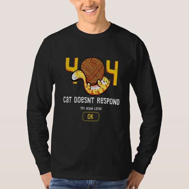 Camiseta Cat 404 Cat Não Responde Peças Cat Com String (Frente)