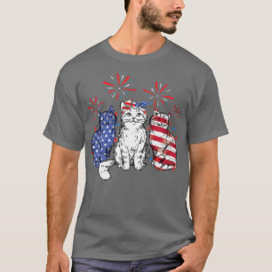 Camiseta Cat. 4 De Julho, Bandeira Americana Patriótica Eng