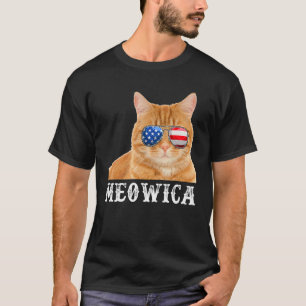 Camiseta Cat. 4 De Julho Kitten Merica Usa Bandeira America