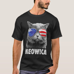 Camiseta Cat. 4 De Julho Meninas Meowica Meninas Meninas Bo