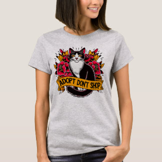 Camiseta Cat Adote Não Compre
