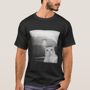Camiseta Cat Alienígena Ufo Selfie