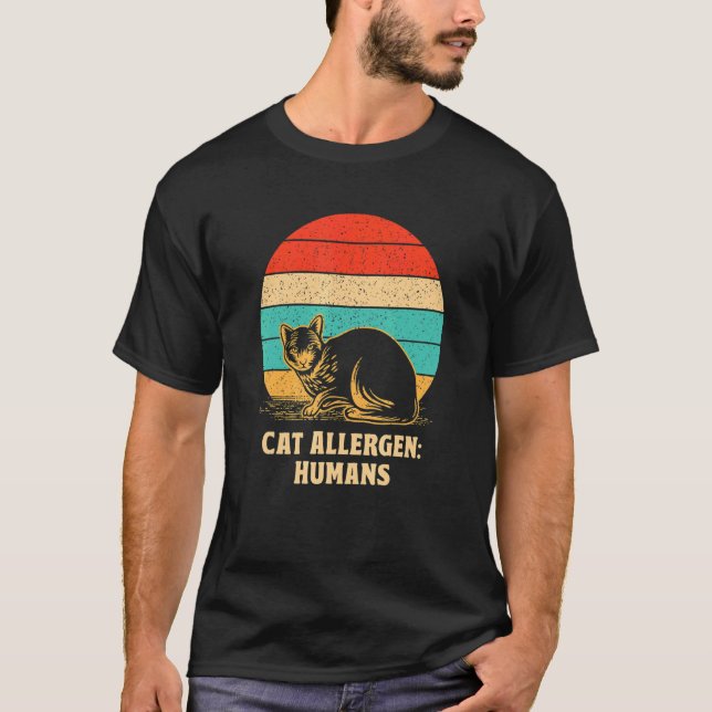 Camiseta Cat Allergen Humans Cat  Introvert Kitten Antisoci (Frente)