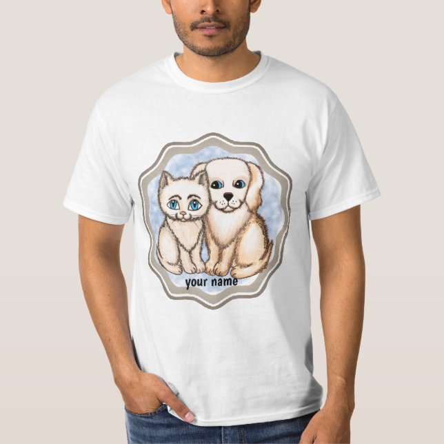 Camiseta Cat ama cão (Frente)