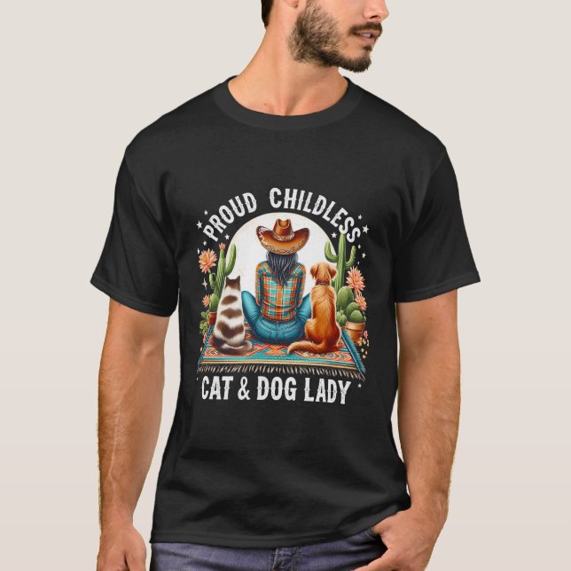 Camiseta Cat &amp sem filhos; Cão Lady Kamala Harris Animal (Frente)