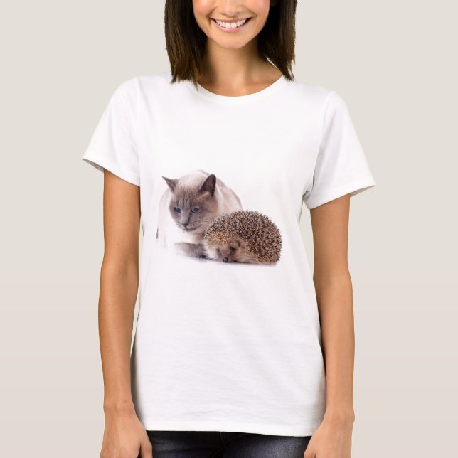 Camiseta cat and hedgehog (Frente)